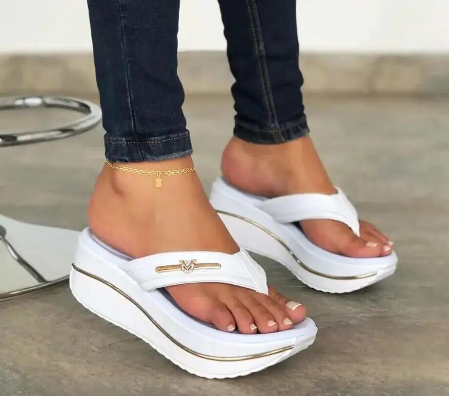 CM | | Elegantes sandalias con tacón de cuña para mujer
