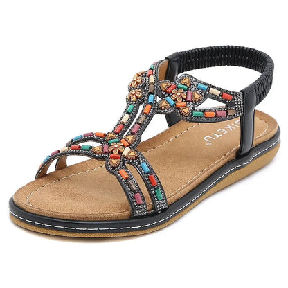 CM | Sandalias de brillantes con perlas