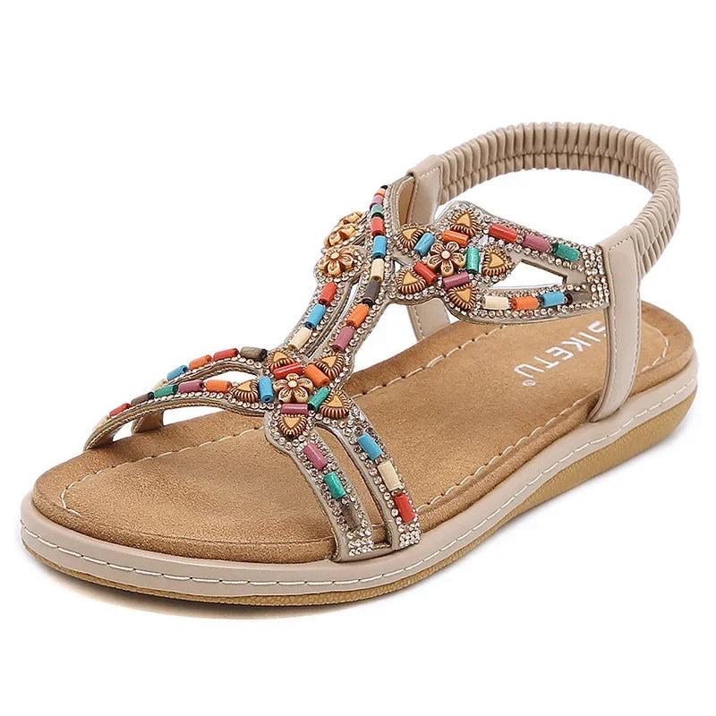 CM | Sandalias de brillantes con perlas