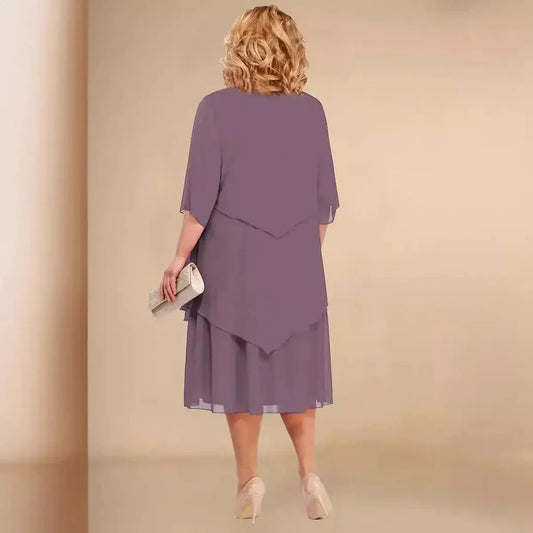 CM | VESTIDO MIDI CON DOBLADILLO EN CAPAS.