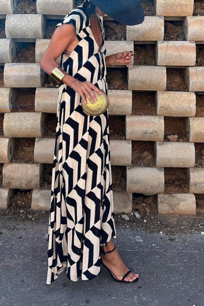 CM | MARIN ROJO-NEGRO, VESTIDO LARGO