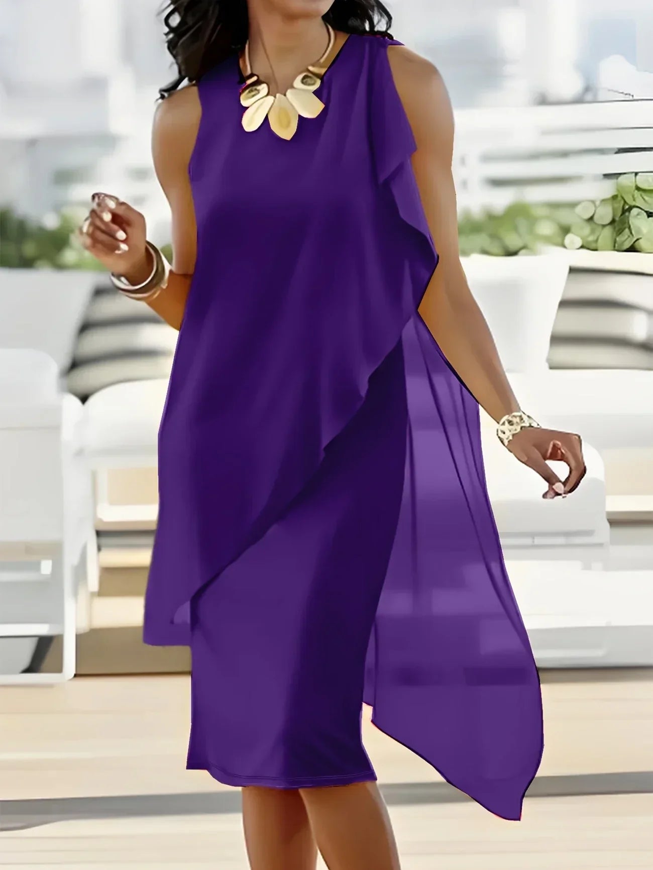 CM | VESTIDO MIDI SIN MANGAS ATEMPORAL