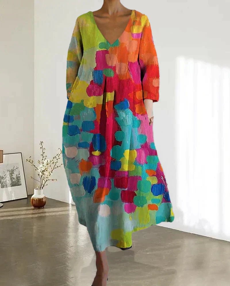 CM | Vestido largo de algodón Artful