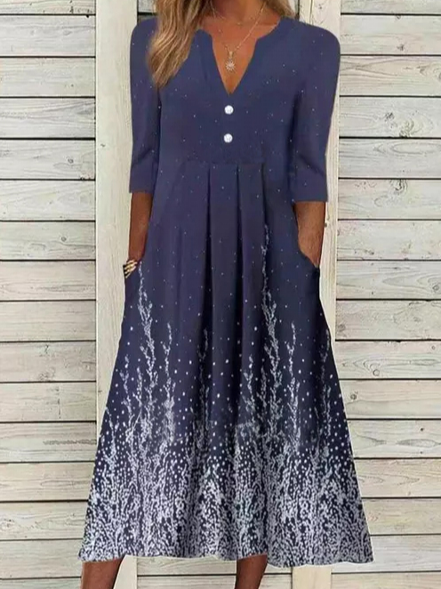 CM | Vestido midi casual ombre