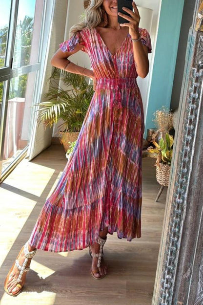 CM | Vestido largo irregular morado