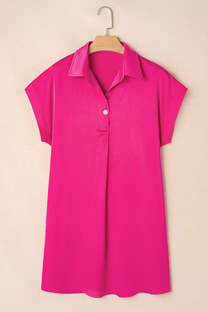 CM | Mini vestido camisero abotonado con cuello