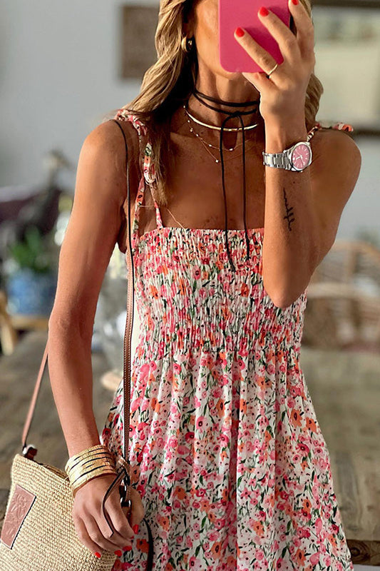 CM | Vestido largo fruncido con volantes