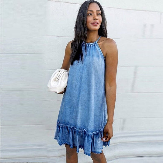 CM | Minivestido sin mangas de estilo bohemio para looks desenfadados de verano