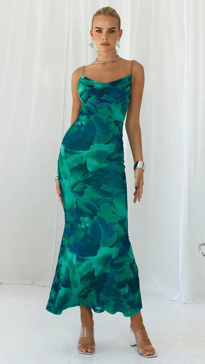 CM | Fiesta Club Bodycon Maxi Vestido sin mangas