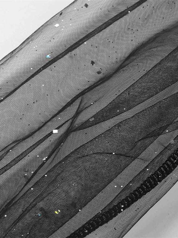 CM | Vestido corto de lentejuelas sin tirantes