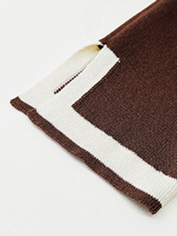 CM | Conjunto de dos piezas de punto monocolor informal para señora