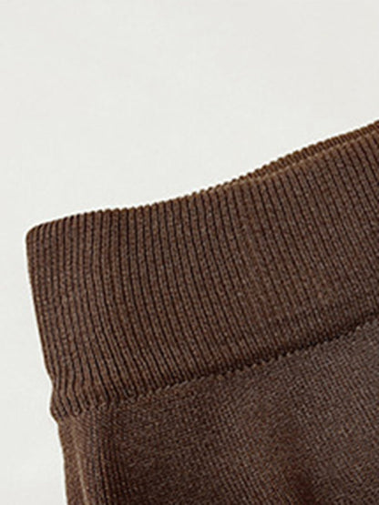 CM | Conjunto de dos piezas de punto monocolor informal para señora