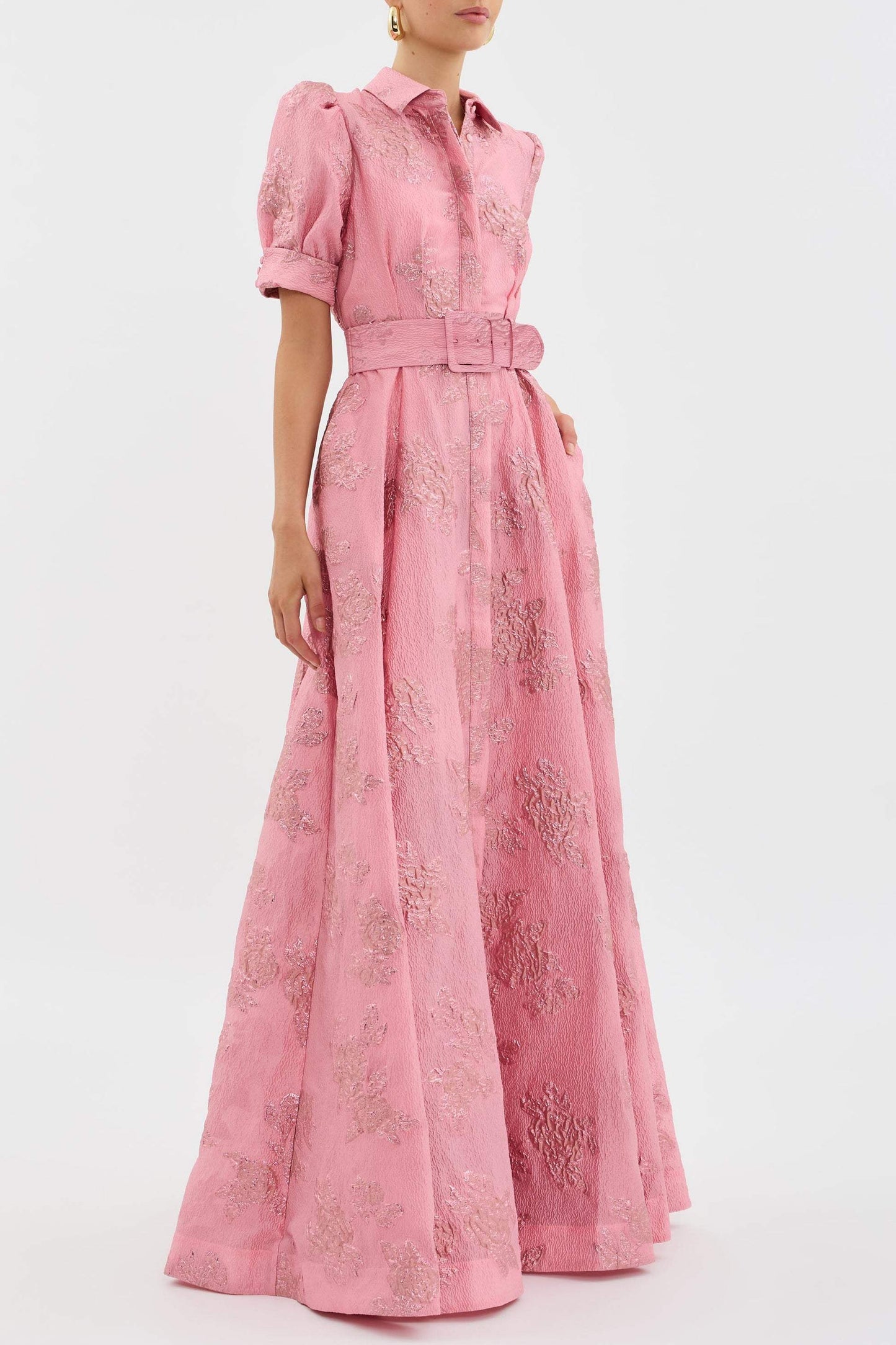 CM | Vestido corto con mangas abullonadas y estampado floral
