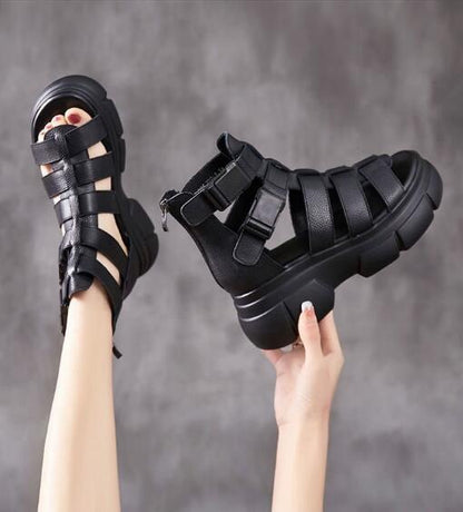 CM | Sandalias gladiadoras gruesas con múltiples tiras