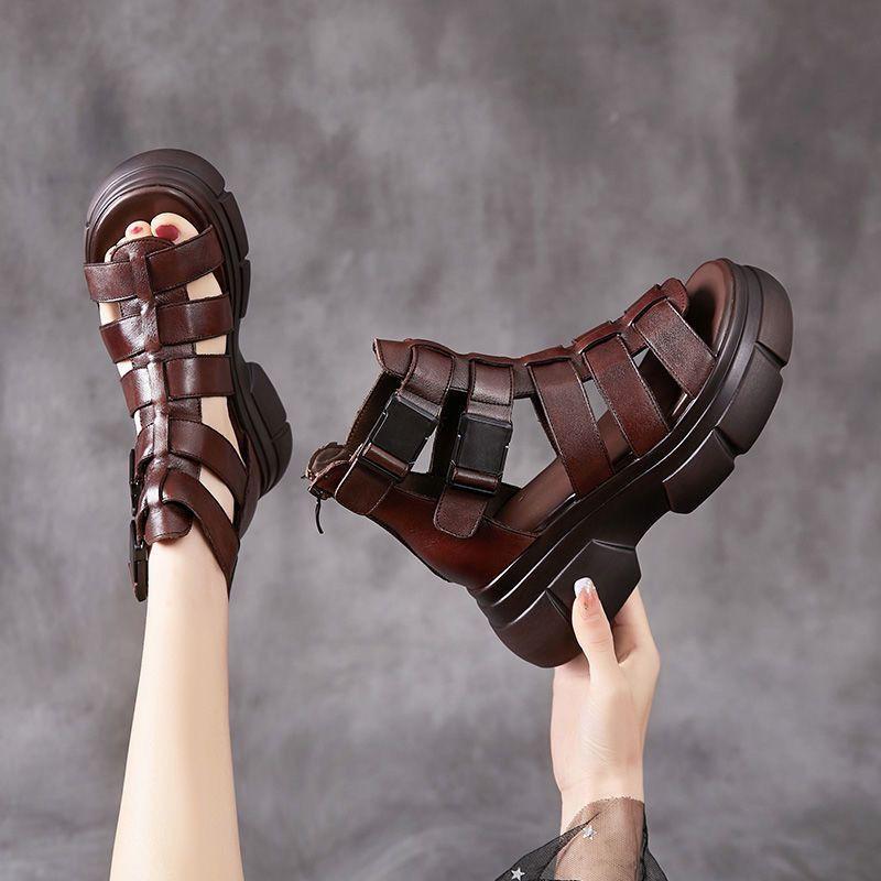 CM | Sandalias gladiadoras gruesas con múltiples tiras