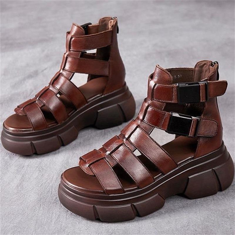 CM | Sandalias gladiadoras gruesas con múltiples tiras