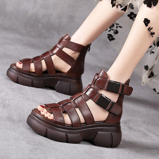 CM | Sandalias gladiadoras gruesas con múltiples tiras