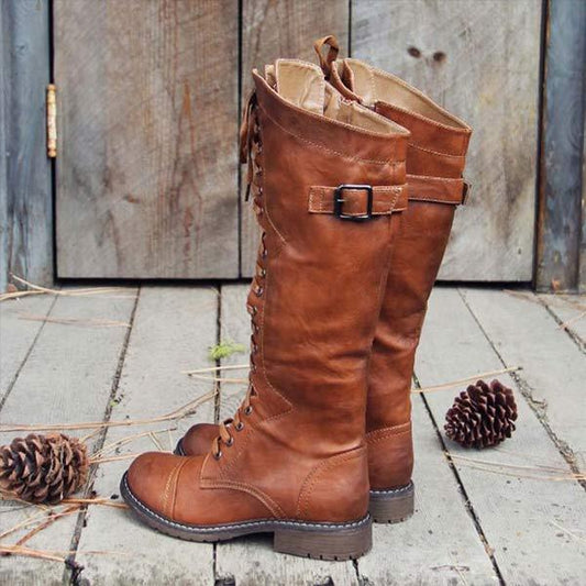 CM | Botas vintage con cordones hasta la rodilla