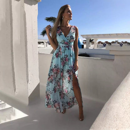 CM | Vestido maxi de verano para mujer con estampado