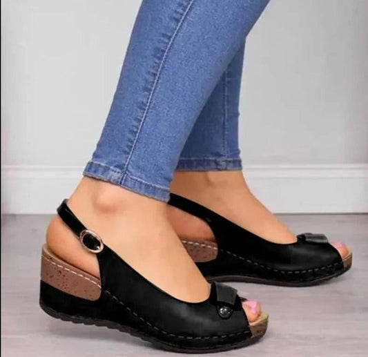 CM | Sandalias con tacón de cuña para mujer
