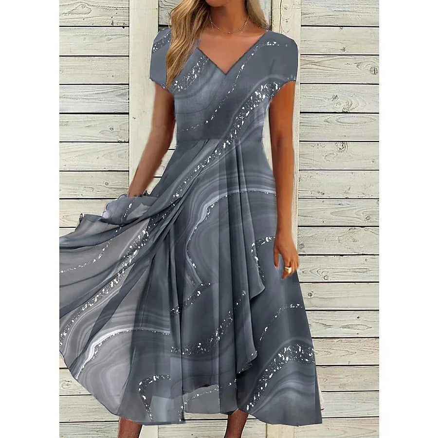 CM | Vestido midi con escote en V