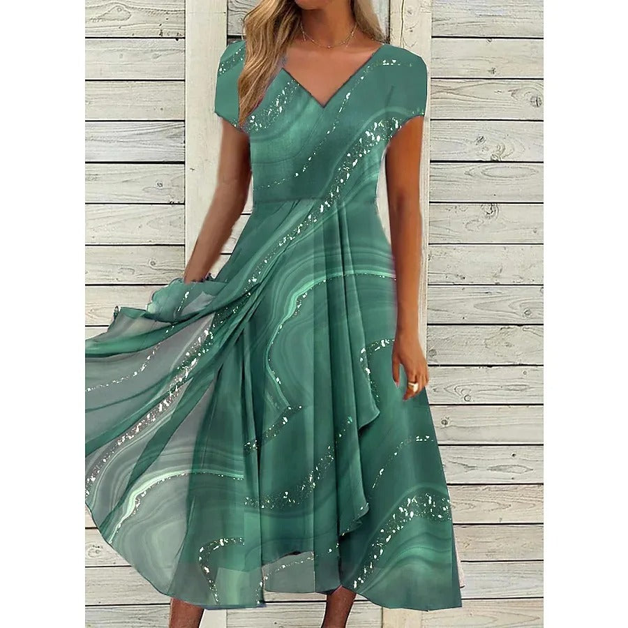 CM | Vestido midi con escote en V