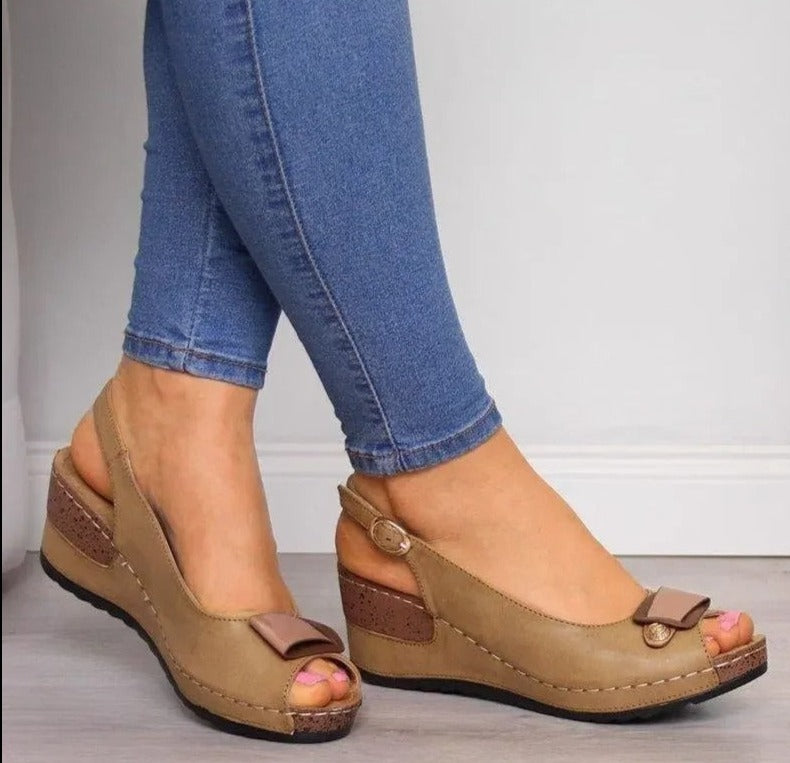 CM | Sandalias con tacón de cuña para mujer