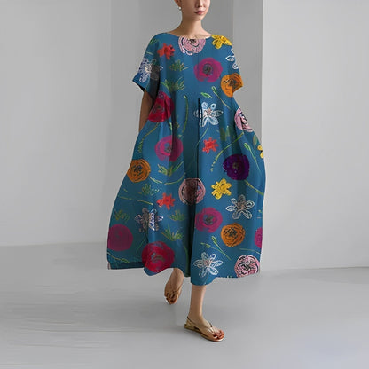 CM | maxi vestido de verano estilo boho con estampado floral para mujer
