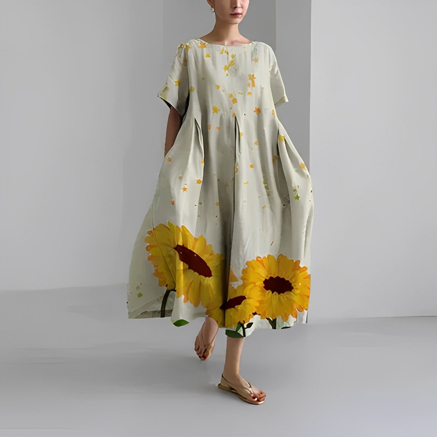 CM | maxi vestido de verano estilo boho con estampado floral para mujer