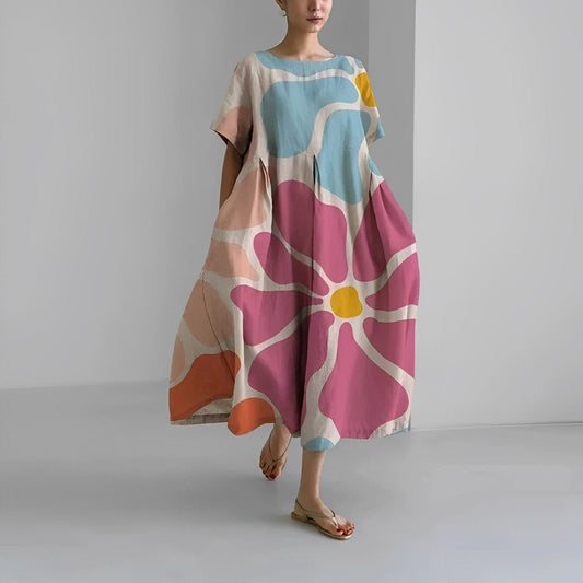 CM | maxi vestido de verano estilo boho con estampado floral para mujer