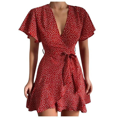 CM | Mini vestido corto vintage con mangas mariposa