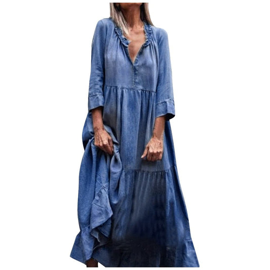 CM | Vintage Cowboy Vestido Largo Retro Invierno Vestidos de Fiesta