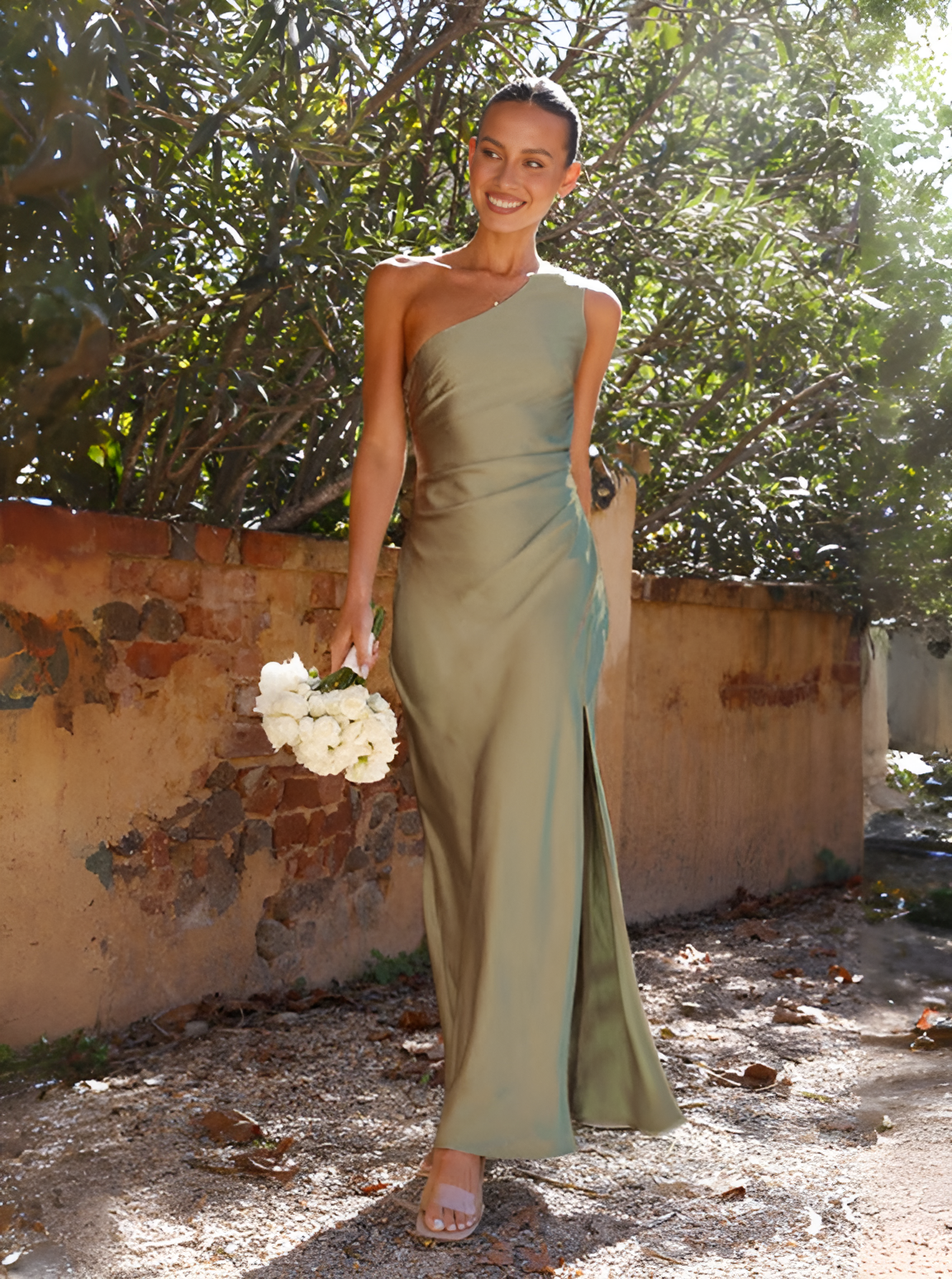 CM | Elegante Vestido Largo Asimétrico