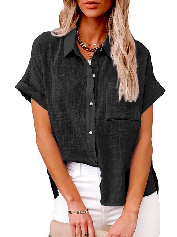 CM | Blusa informal de manga corta