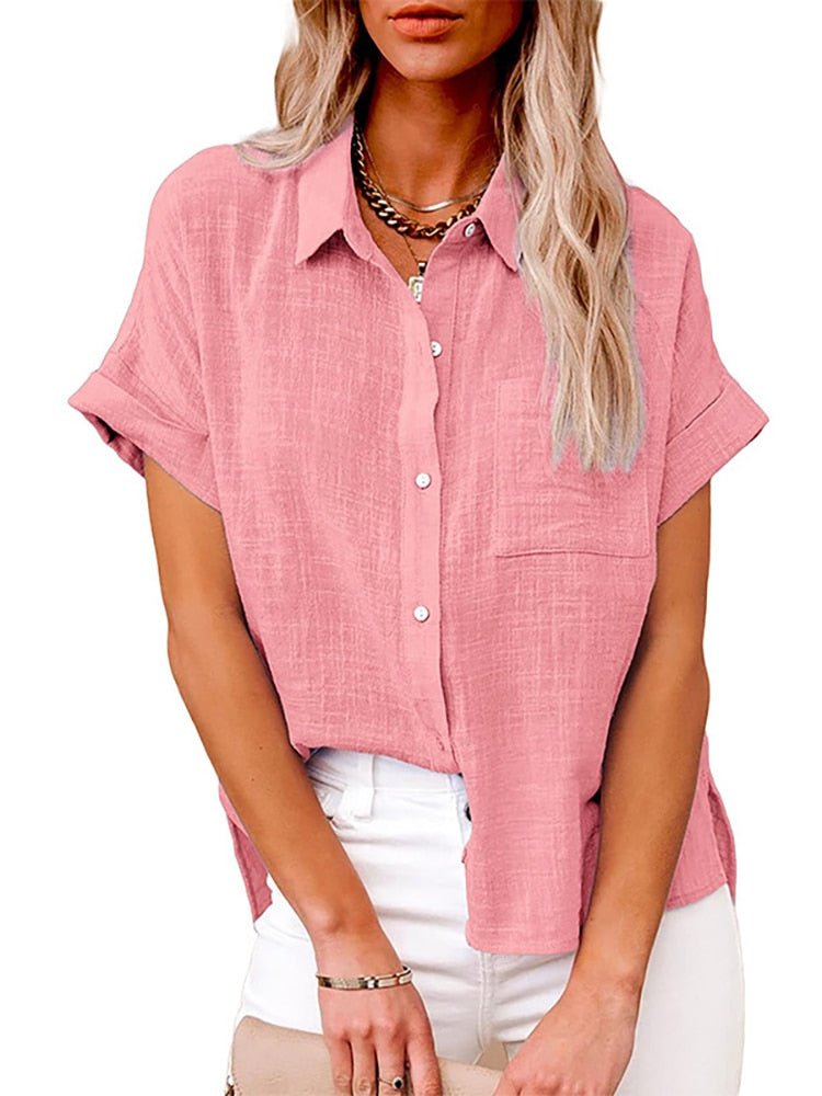 CM | Blusa informal de manga corta