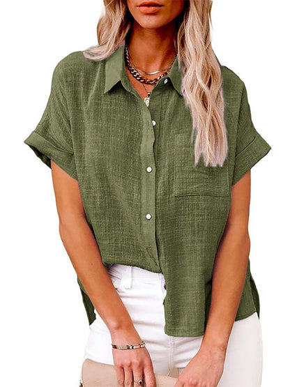 CM | Blusa informal de manga corta