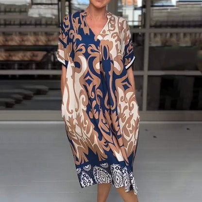 CM | Vestido midi ajustado con elegante estampado