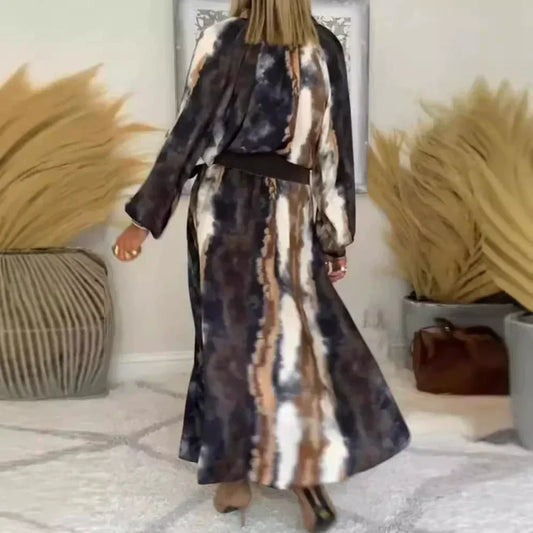 CM | Tie & Dye Elegante Vestido Largo