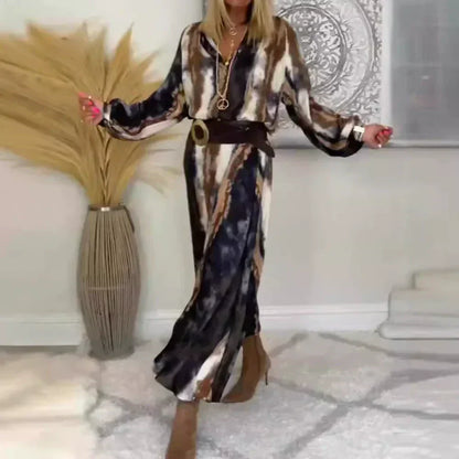 CM | Tie & Dye Elegante Vestido Largo