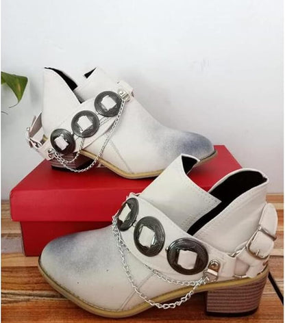 CM | Zapatos Chunky Tacón Medio Vintage