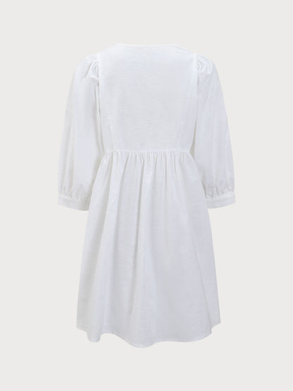 CM | Vestido corto overshirt con mangas para días relajados