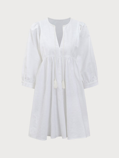 CM | Vestido corto overshirt con mangas para días relajados