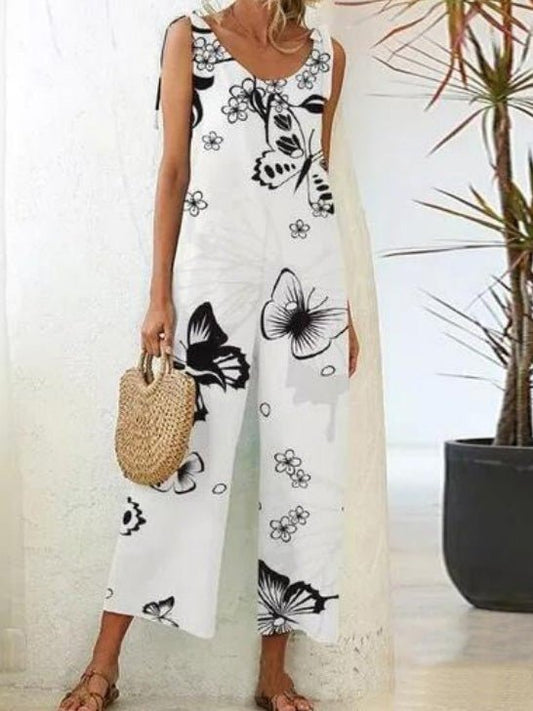 CM | Floral Print Mono de tirantes casual